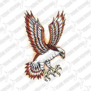 Osprey Sea Hawk Swooping Tattoo JPG and PNG