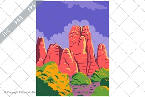 Canyonlands National Park in Moab Utah Utah United States WPA Poster Art Color