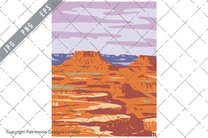 Island in the Sky in Canyonlands National Park Moab Utah WPA Poster Art EPS PNG JPG