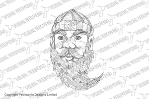 Paul Bunyan Lumberjack Doodle Art JPG PNG EPS