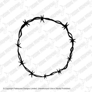 Barbed Wire Ring Black and White