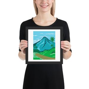 WPA poster art of Mayon Volcano