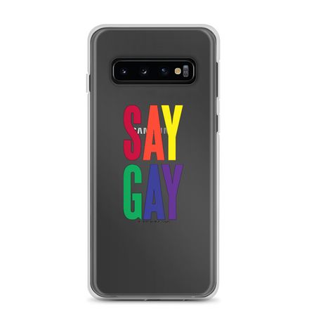 Say Gay rainbow Samsung case
