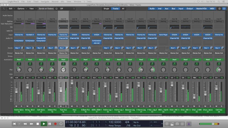 ORCHESTRAL BUNDLE Download Logic Pro Templates (20 Templates) Jon Brooks Film Composer