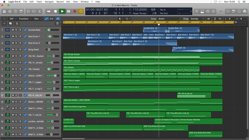 Logic Pro Template Download 🎵 A HERO RETURNS (Dramatic Orchestral Template) Jon Brooks Film Music