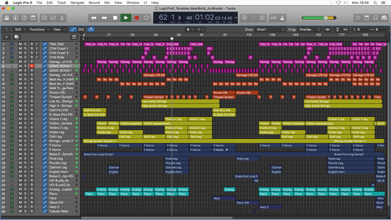  ORCHESTRAL BUNDLE Download Logic Pro Templates (20 Templates) Jon Brooks Film Composer