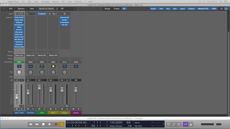 Optimus Prime Voice Effect Logic Pro Template (Transformers Voice Over Audio Effects) Peter Cullen