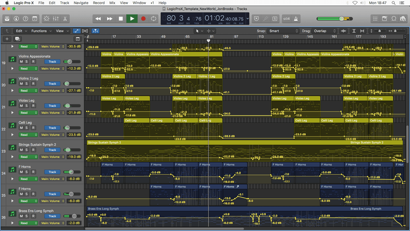  ORCHESTRAL BUNDLE Download Logic Pro Templates (20 Templates) Jon Brooks Film Composer
