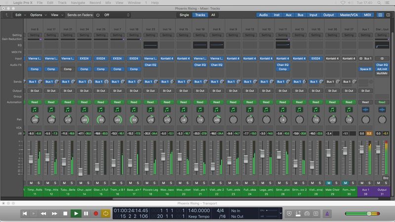 Logic Pro Template Download PHOENIX RISING (Epic,Cinematic &amp; Dramatic Orchestral Music) Jon Brooks