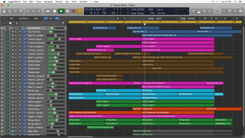 Logic Pro Template Download PHOENIX RISING (Epic,Cinematic &amp; Dramatic Orchestral Music) Jon Brooks