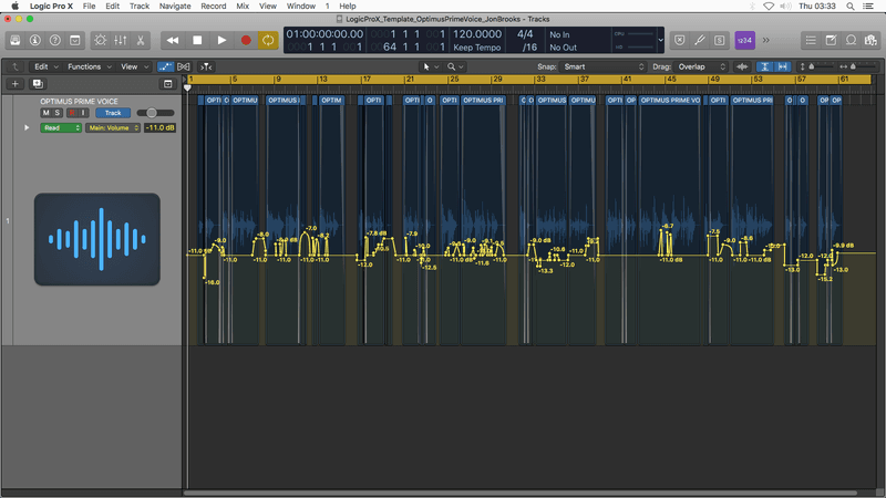 Optimus Prime Voice Effect Logic Pro Template (Transformers Voice Over Audio Effects) Peter Cullen