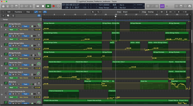 The Warrior - Logic Pro Template - Jon Brooks (Epic Orchestral Film Music Soundtrack)
