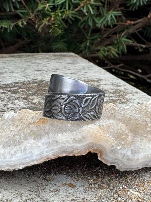 Caress Spoon Ring – Size 10.5 Stainless Steel (1970s National Stainless)