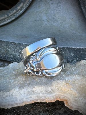 Heavy Duty Stainless Steel Wrap Spoon Ring – Size 9 (Vintage Flatware)