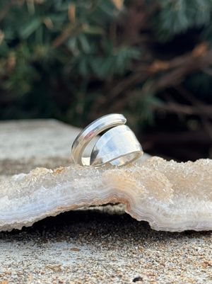 Silverplate Minimal Wrap Spoon Ring – Size 8 (1914) 