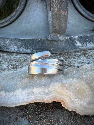 Minimalist Wrap Spoon Ring – Size 9.5 Stainless Steel (American Stainless USA)