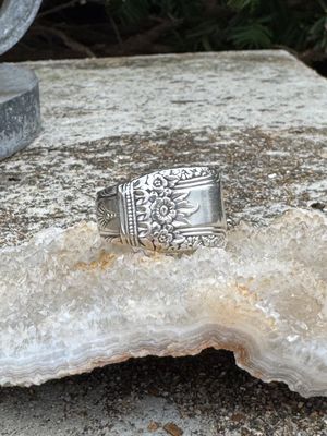 First Love Spoon Ring – Size 8 Silverplate (Vintage Rogers Bros, 1930s)