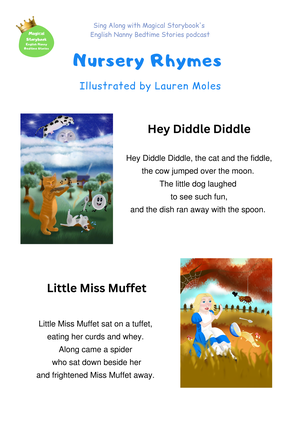 Nursery Rhymes - Hey Diddle Diddle and Little Miss Muffet