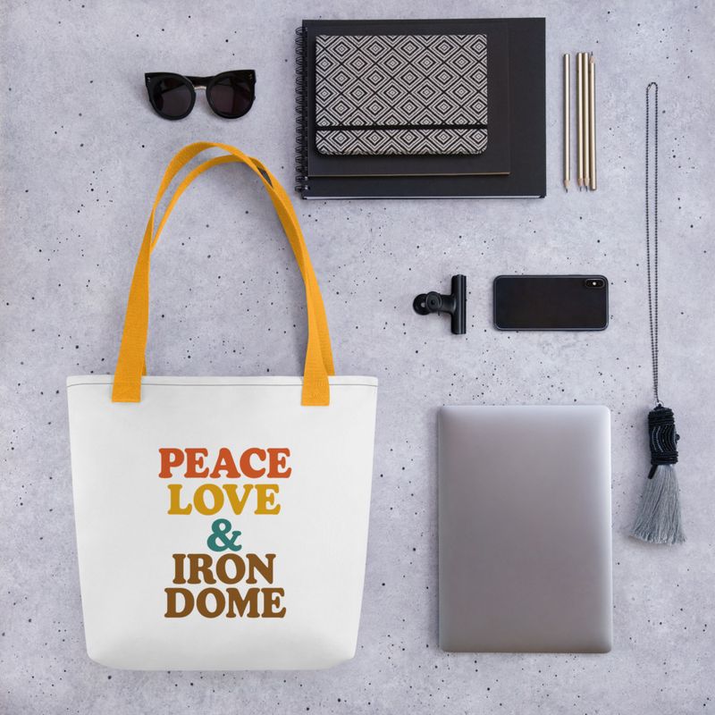 Peace, Love &amp; Iron Dome Tote