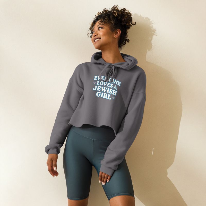 Everyone Loves a Jewish Girl (Y2K Throwback Cropped Hoodie)