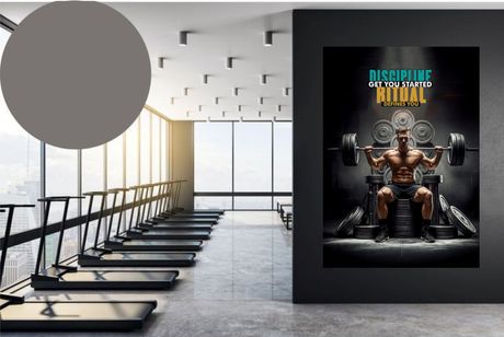 Discipline Gets You Started, Ritual Defines You – Motivational Fitness Poster (Digital Download)