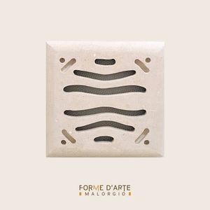 Griglia presa d’aria in Pietra Leccese Artigianale - Modello Onde Quadrato - CODICE PDAQPL010