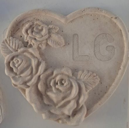 Cuore Personalizzato di Rose in pasta di Pietra Leccese