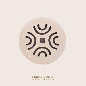 Griglia presa d’aria in Pietra Leccese Artigianale - Modello Cosmo Tondo -  CODICE PDATPL005