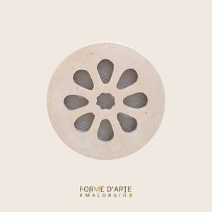 Griglia presa d’aria in Pietra Leccese Artigianale - Modello Fiore Decorativo - CODICE PDATPL003