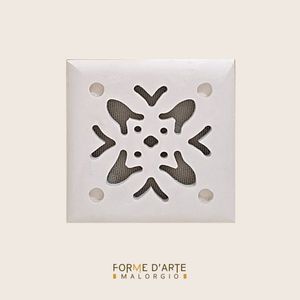 Griglia presa d’aria in Pietra Leccese Artigianale - Modello Fiore Antico - CODICE PDAQPL012