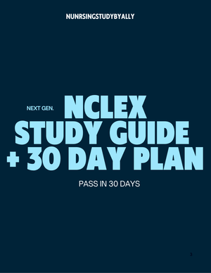 PASS THE NCLEX BUNDLE (Study Guide and 30 Day Plan) 