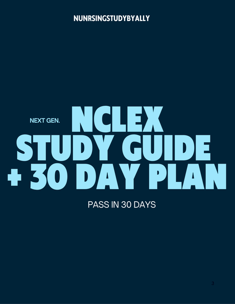 PASS THE NCLEX BUNDLE (Study Guide and 30 Day Plan) 