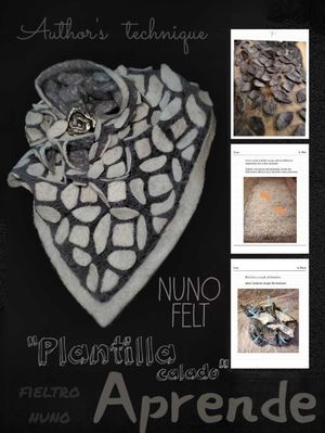 Tutorial digital course clase of felt &quot;stencil openwork&quot; author&#x27;s technique