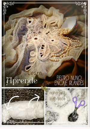 Tutorial course clase of nuno felt author&#x27;s techniques &quot;Irish lace&quot;
