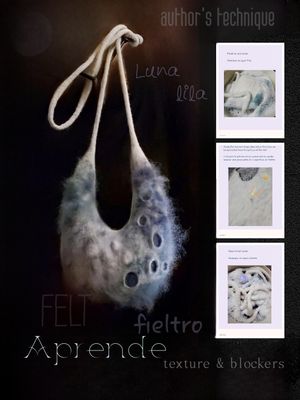 Tutorial digital course clase of felt basic bag ,design &quot;luna lila&quot;