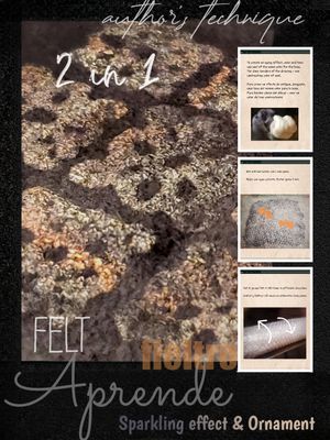 Tutorial digital course clase of felting 2 in 1 sparkling &amp;ornaments 