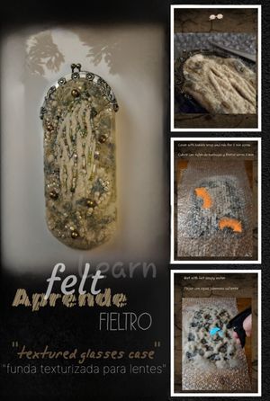 Tutorial digital class Guide of wet felting textured glasses case PDF