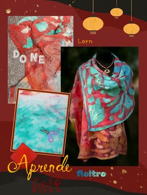 Tutorial digital course clase of nuno felting shawl