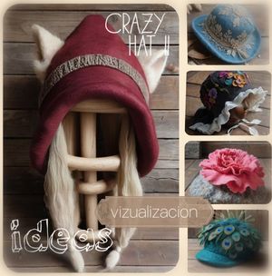 Images &quot;Crazy hat&quot; visualization of ideas for felt 