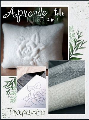  Tutorial course clase of felting author&#x27;s techniques &quot;Trapunto&quot;