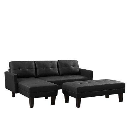Leather Sofa With Leather Bench