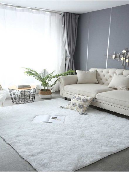 Furry Living Room Modern Design Carpet