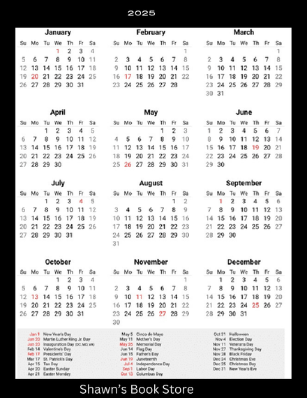 2025 Calendar