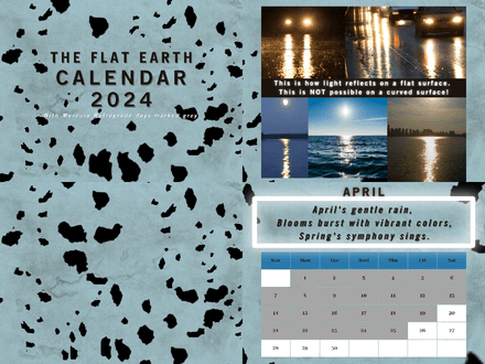 2024 FLAT EARTH WALL CALENDAR