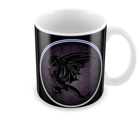 Black Dragon circle mug