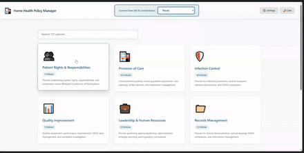 Home Health Policies - Access To All States