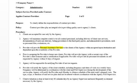24/7 READ ONLY Access PAS Policy and Procedures