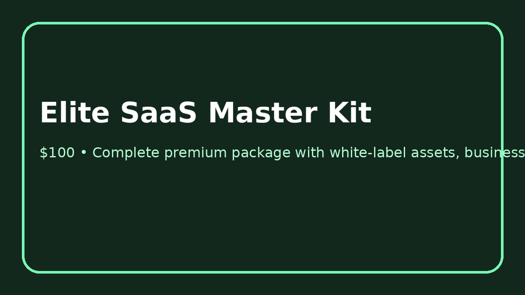 Elite SaaS Master Kit