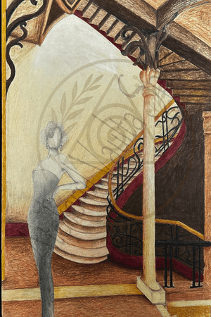 Figure at the Threshold - Drawing