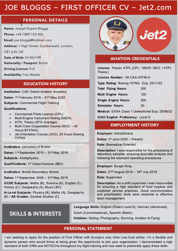 jet2-pilot-cv-template